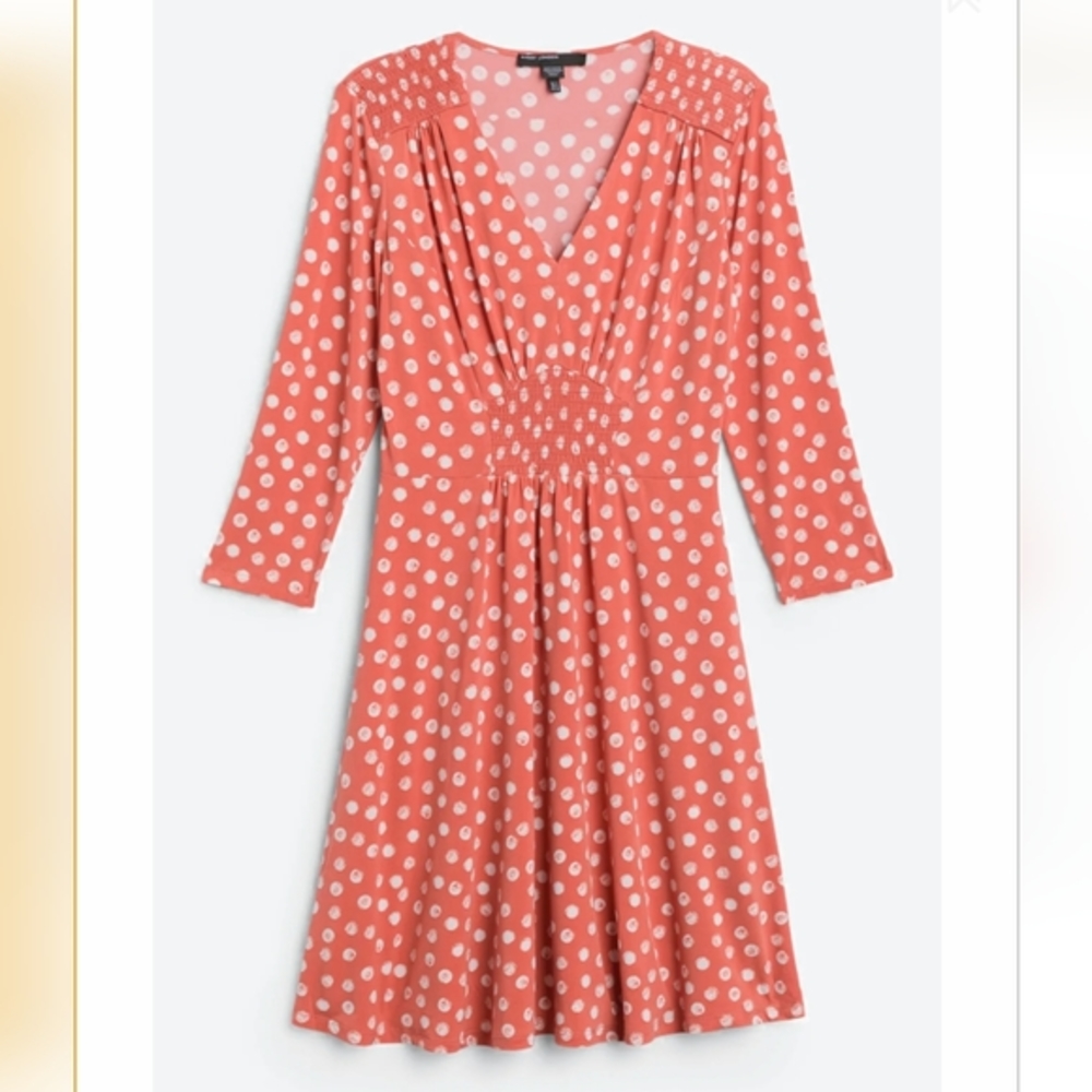 Maggy London 3/4 Sleeve Petite Polka Dot Dress